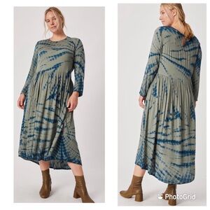 Dolan Eliska Tie-Dye Maxi Dress size Large Petite NWT